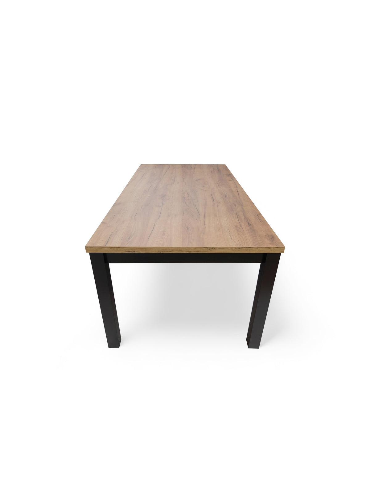 Rozkladací stôl Werona 160-200x90 cm dub craft s čiernymi nohami, pohľad zhora