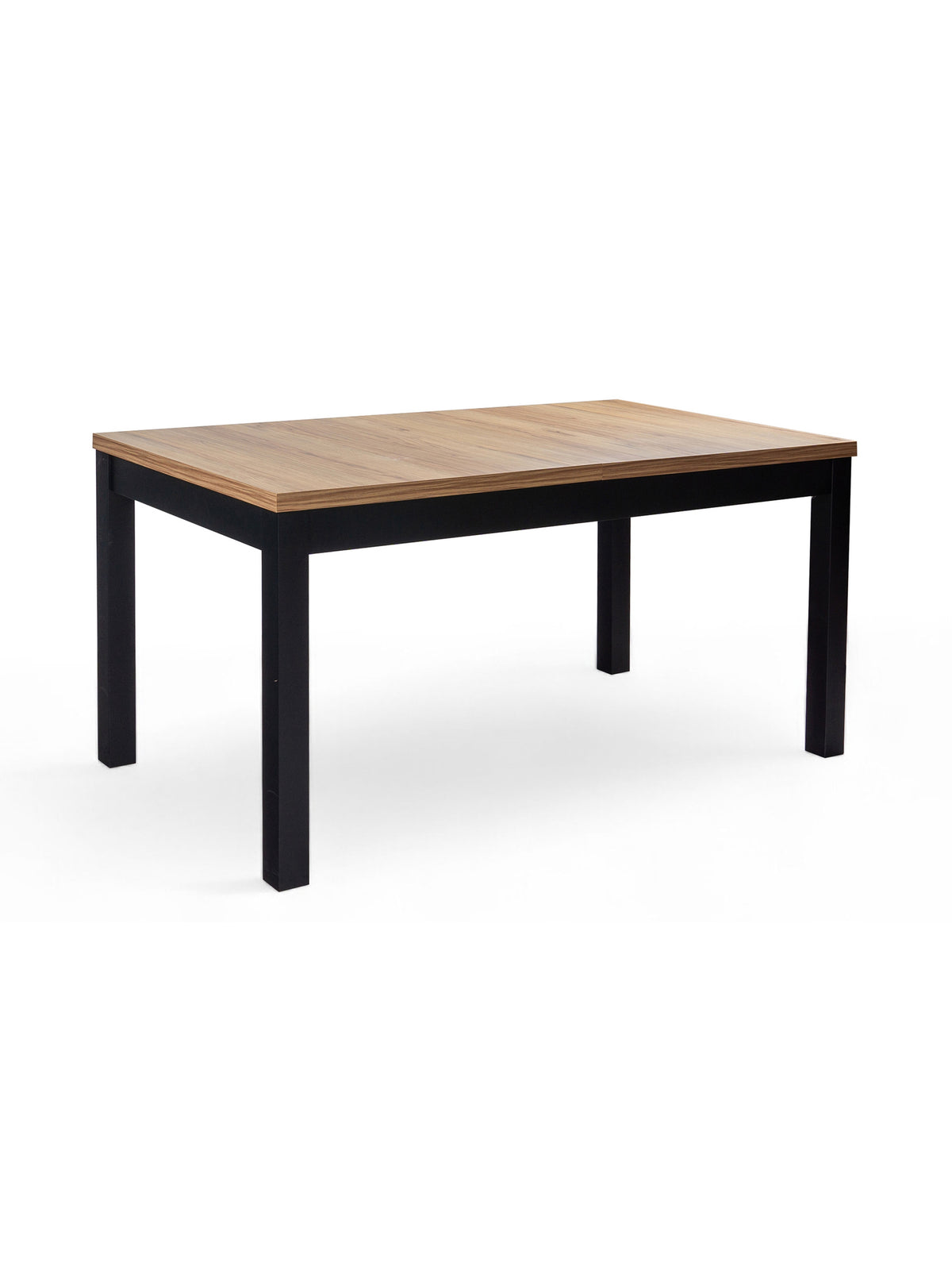 Rozkladací stôl Werona 160-240x90 cm s dubovou doskou a čiernymi drevenými nohami