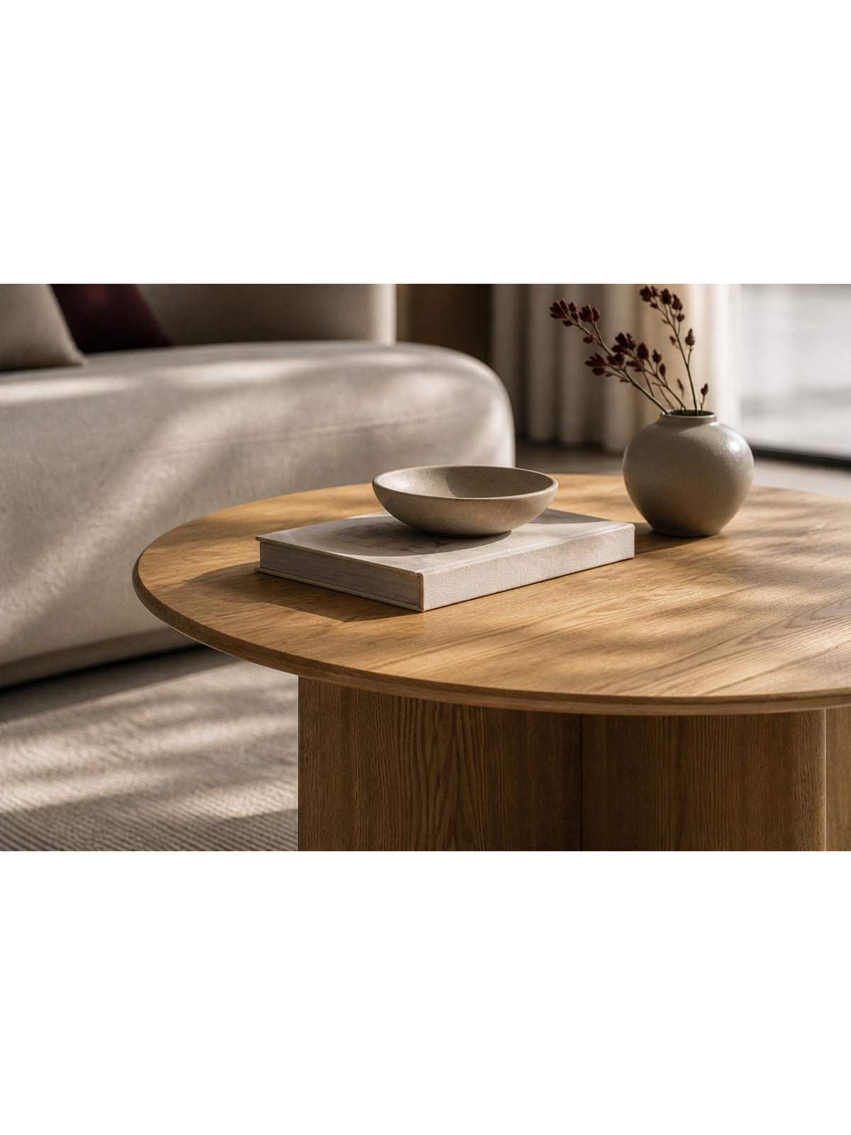 Stolík kawowy Nomis 80 cm okrúhly- miel