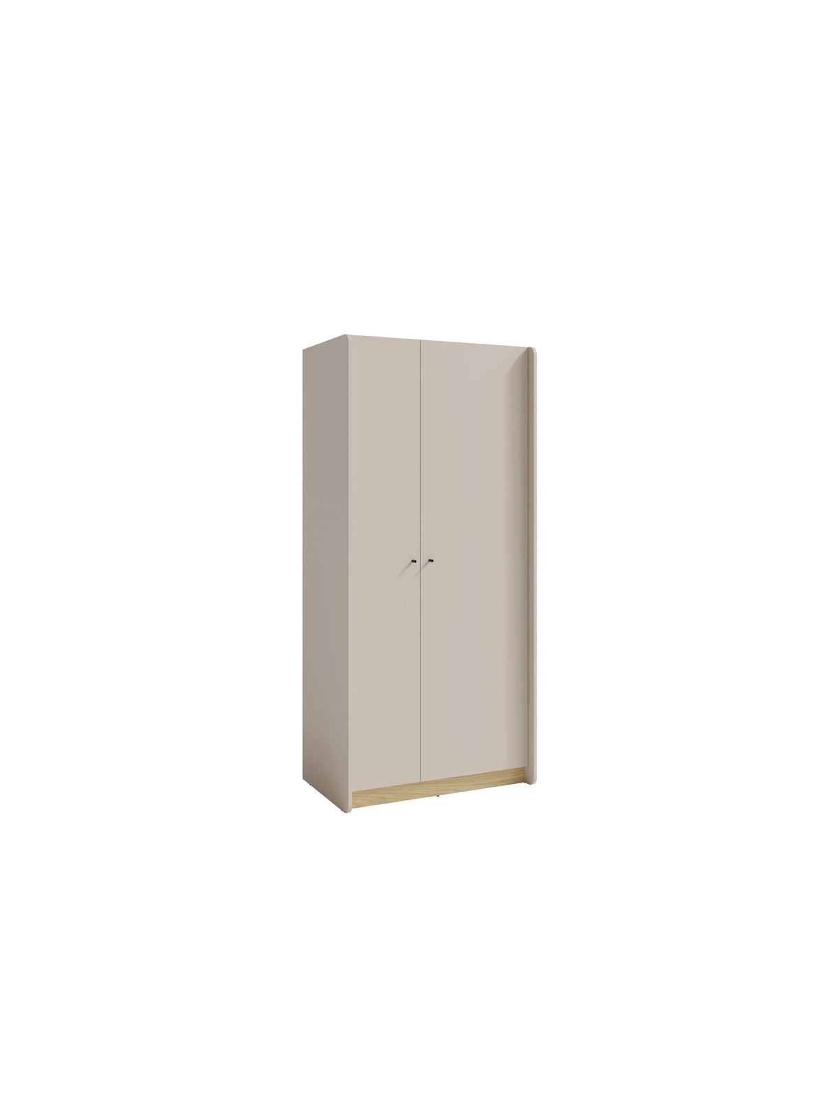 Szafa Fiorenza 90 cm beż piaskowy z dębem olejowanym, 2-drzwiowa