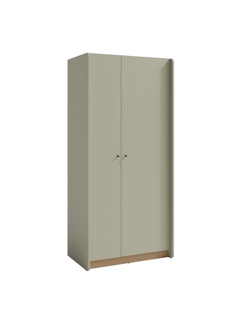 Skriňa Fiorenza 90 cm v eukalyptovej farbe s dubovým frontom baltic dune, 2-dverová