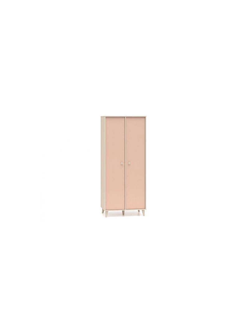 Detská skriňa Marla 80 cm ružová millenial pink, korpus piesková púšť