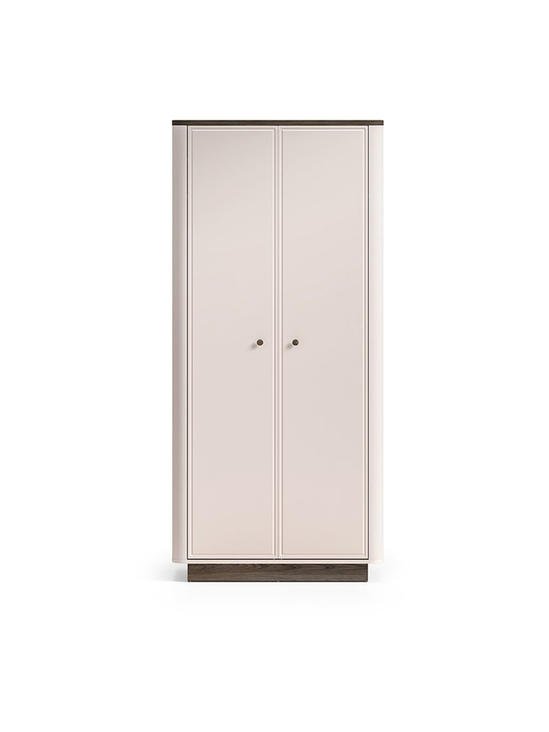 Otvorená skriňa Amberto 92 cm farba cashmere s podnožou dub windmill dark, pohľad zpredu