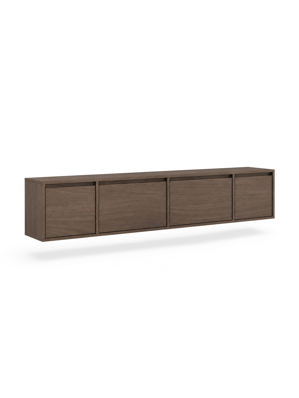 Zavesená RTV komoda Zolia 180 cm so štyrmi dvierkami v farbe orzech elegant