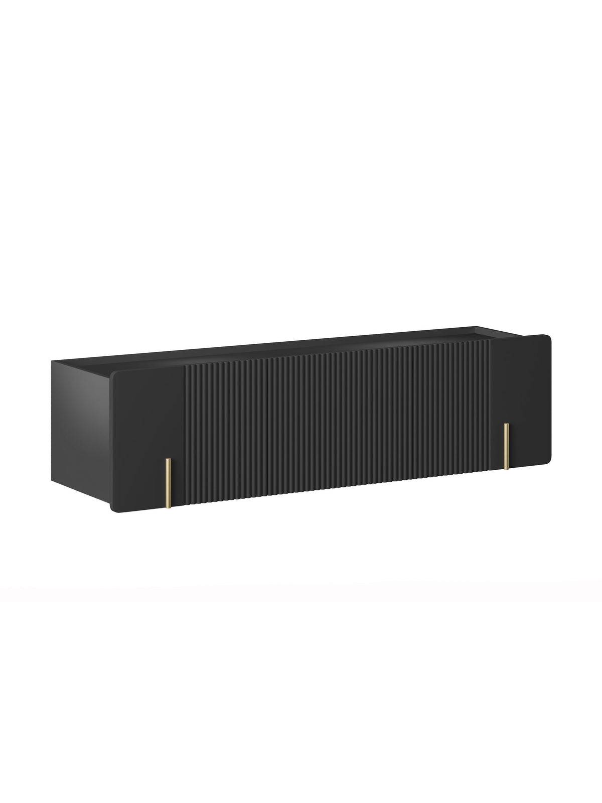 TV skrinka Malmi 150 cm závesné - Čierny mat / zlaté