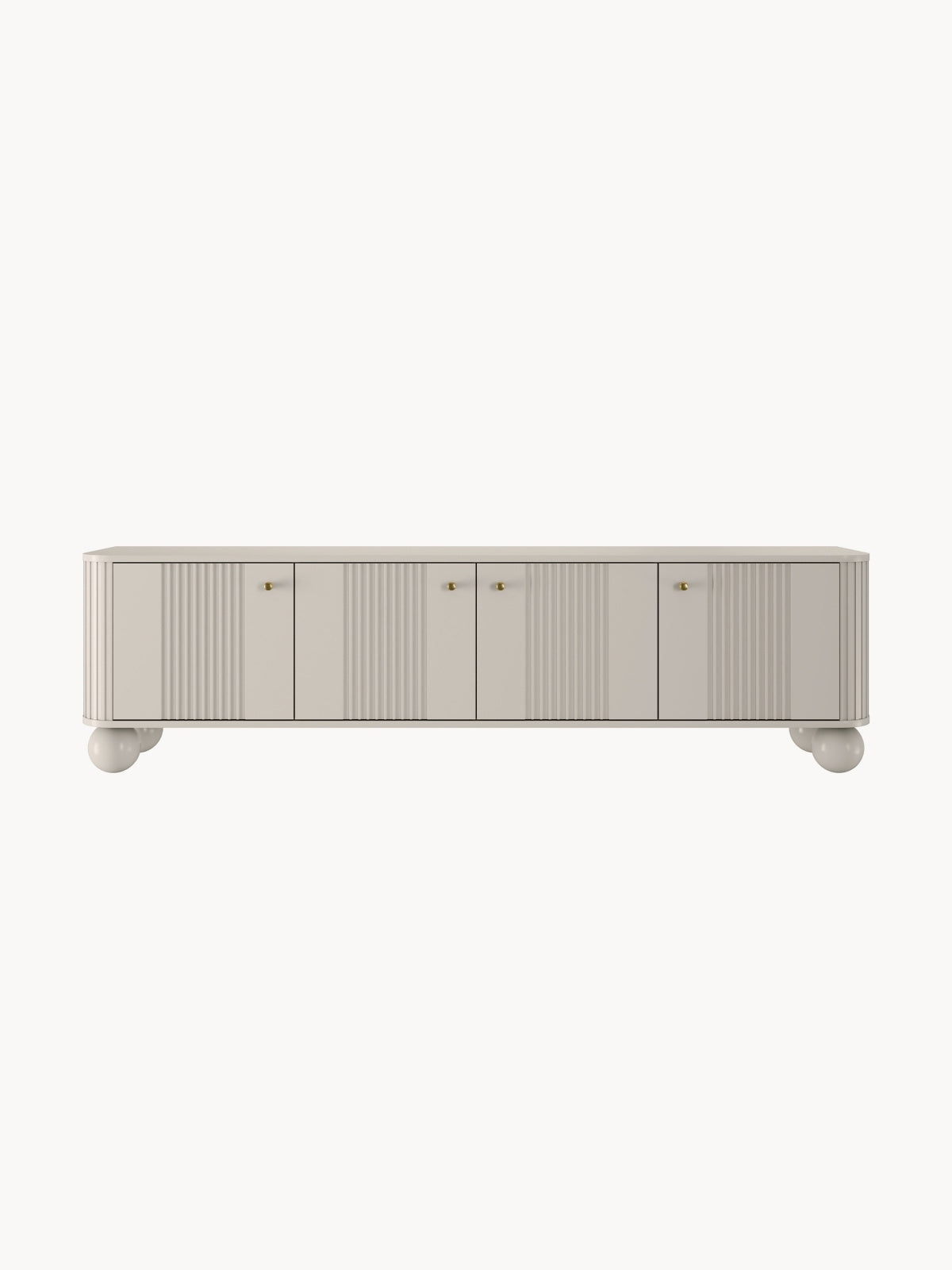 TV skrinka Vesper 4D 187 cm - kašmír / zlote úchyty / nožičky kule