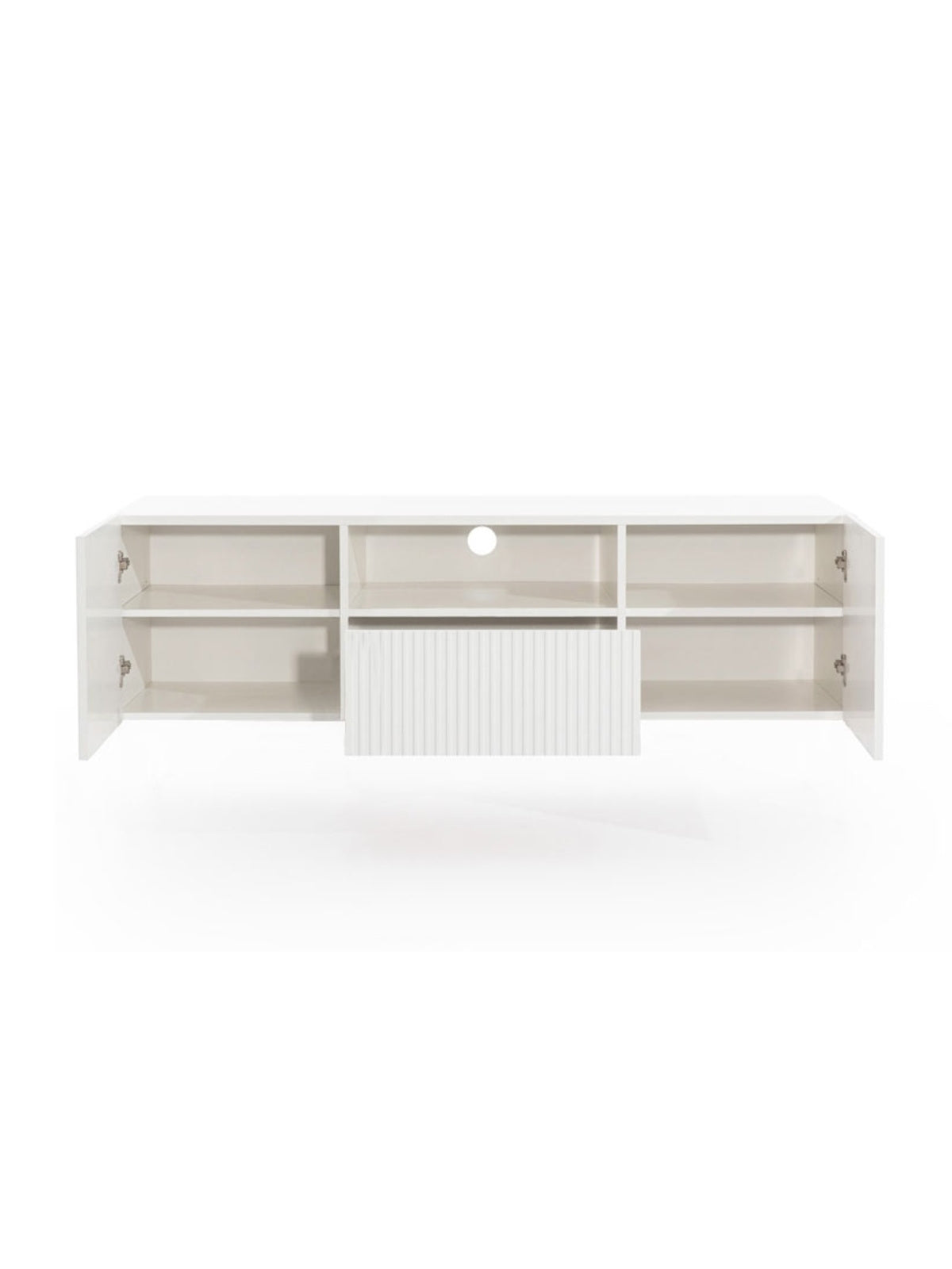 TV skrinka závesná Nicole 150 cm z szuflada - biely mat