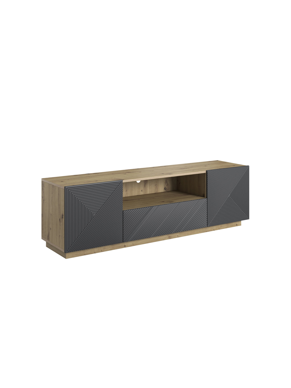 TV skrinka z szuflada Asha 167 cm - artisan / rivier stone mat