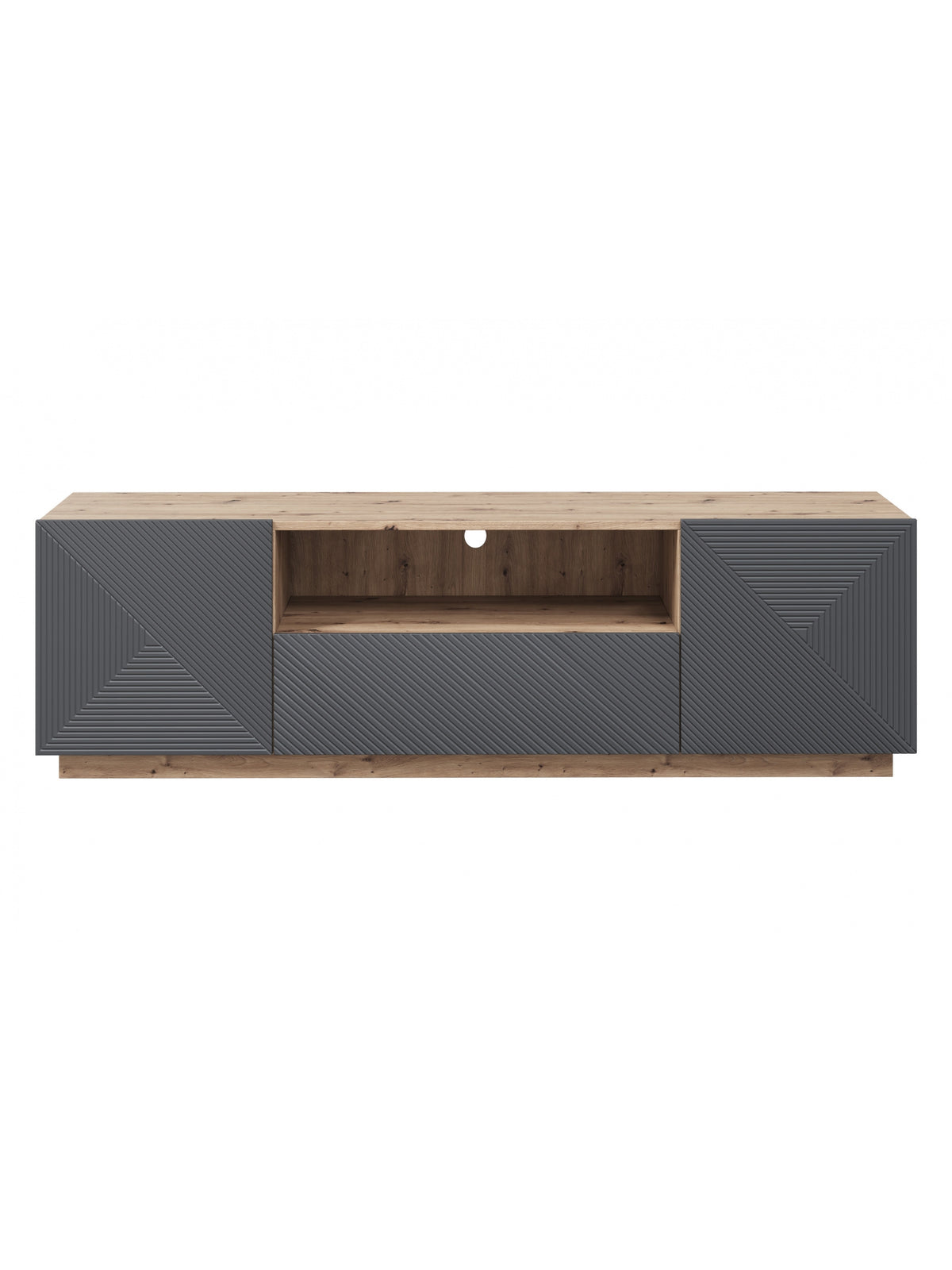 TV skrinka z szuflada Asha 167 cm - artisan / rivier stone mat