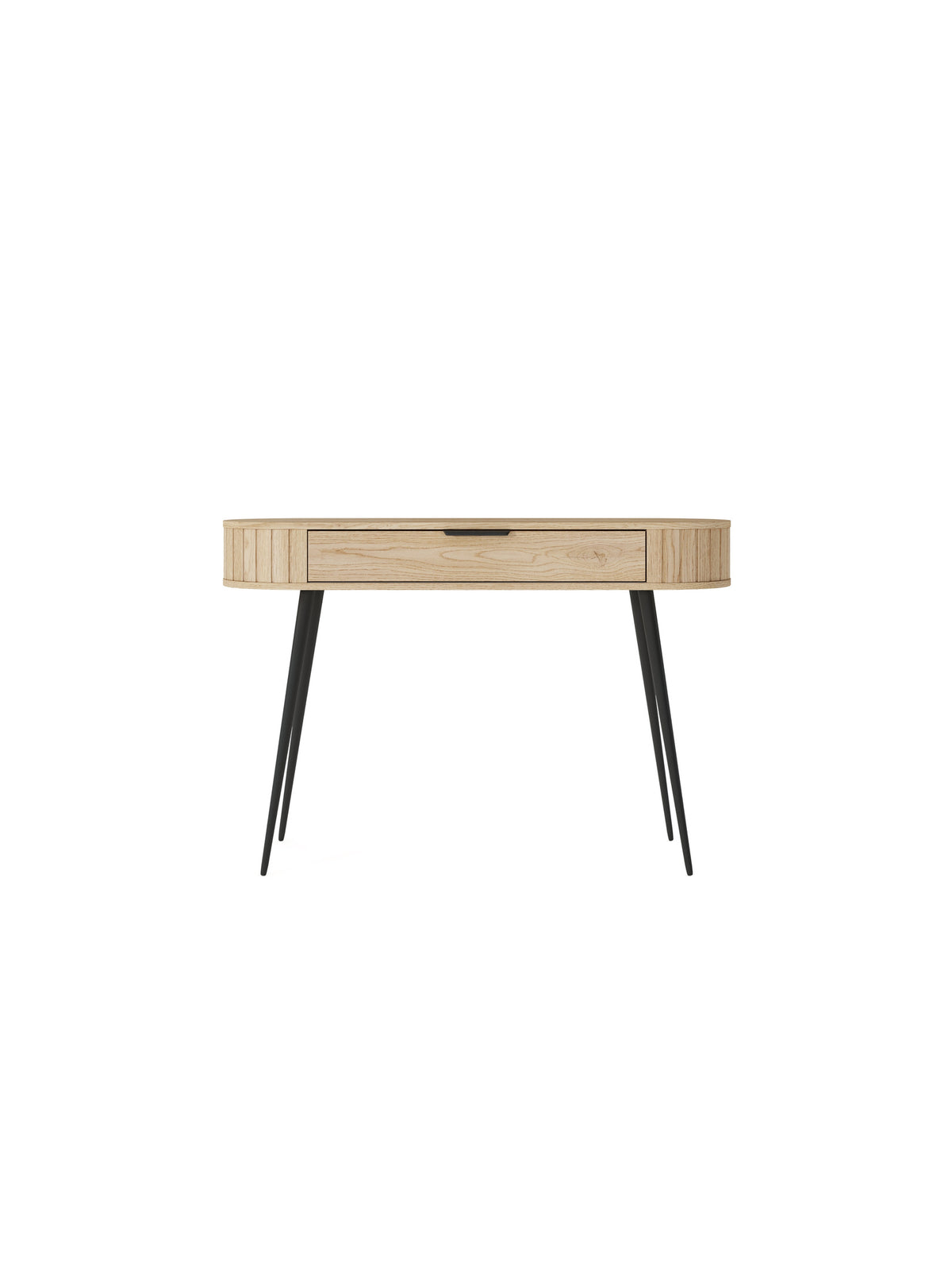 Toaletný stolík Luvio 120 cm s jednou zásuvkou, dub cremona, čierne kovové nohy
